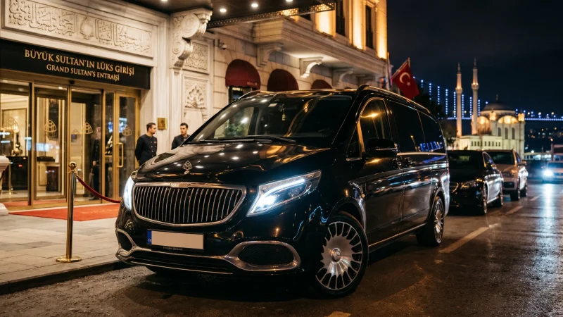 Protokol ve yöneticiler için özel tasarlanmış ikonik ön ızgaraya sahip lüks VIPGOS Mercedes Maybach Vito transfer aracı